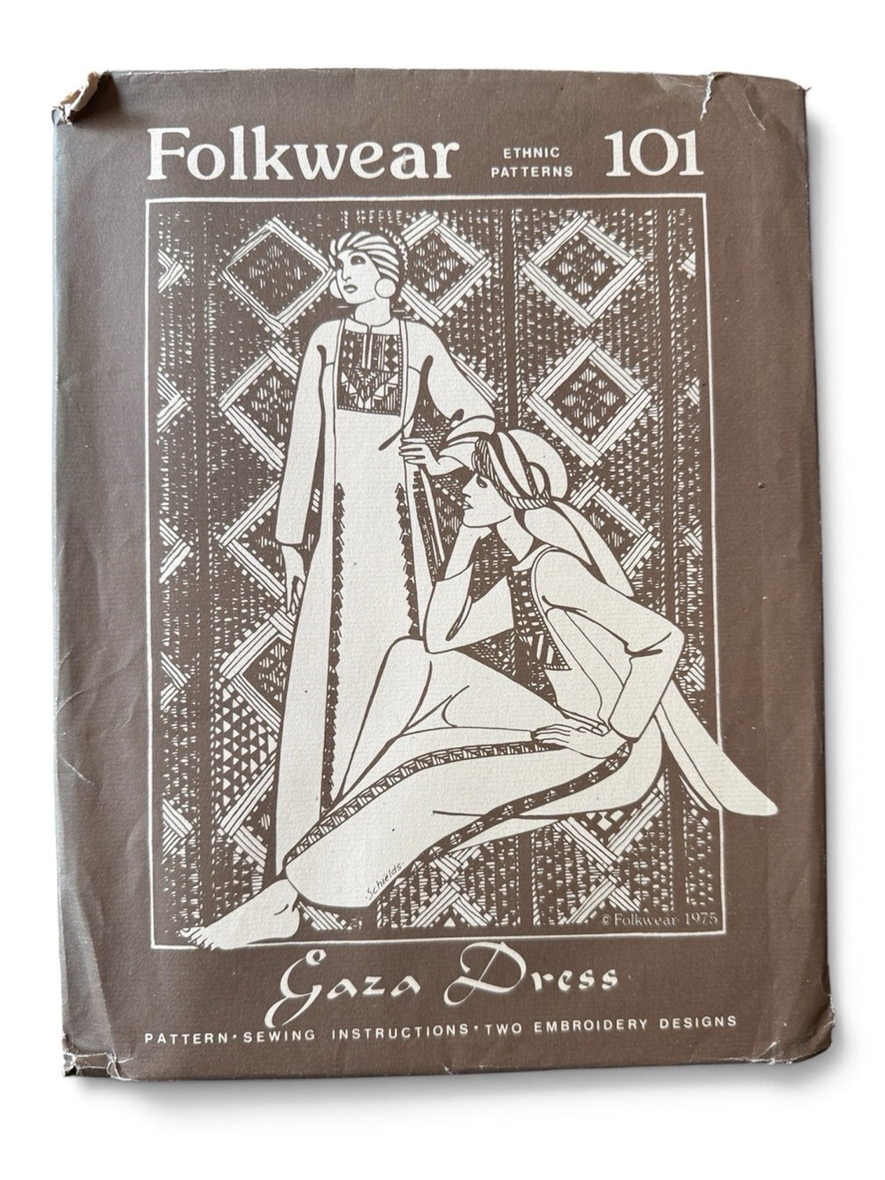Vintage Folkwear Ethnic Sewing Pattern #101 Gaza Dress